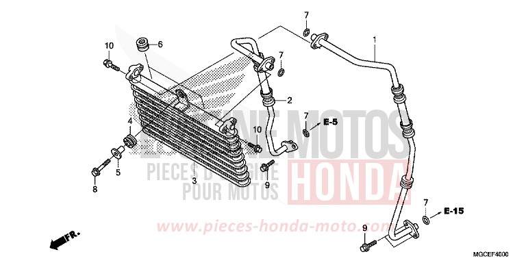 OELKUEHLER von CB1100 ABS GRAPHITE BLACK (NHB01) von 2014